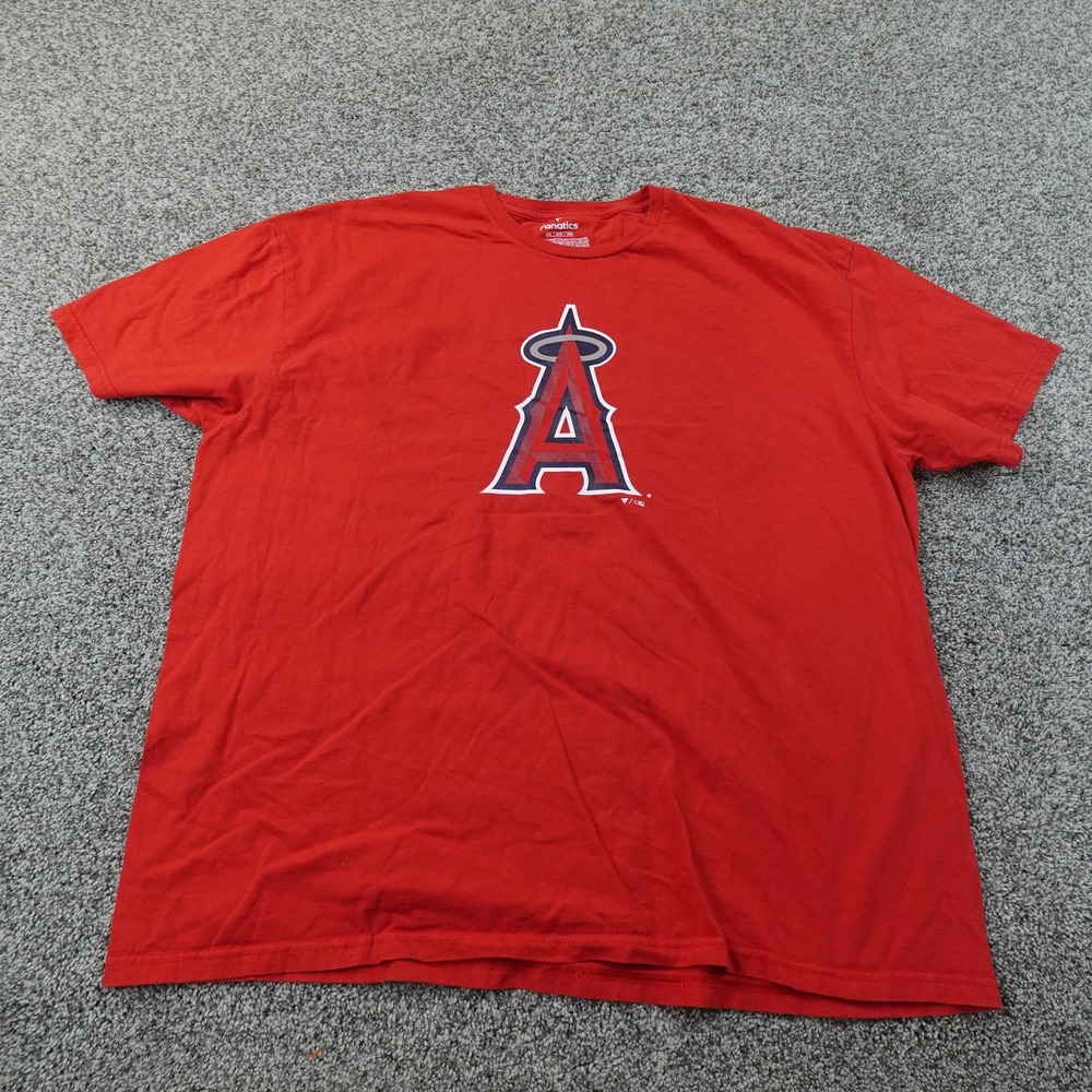 Los Angeles Angels Shirt Mens 2XL Red MLB Baseball Fanatics Short Sleeve Tee Top